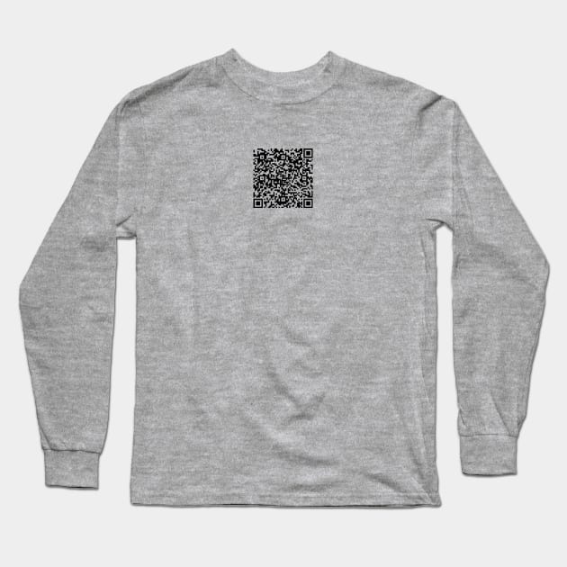 QR Code Long Sleeve T-Shirt by ganola